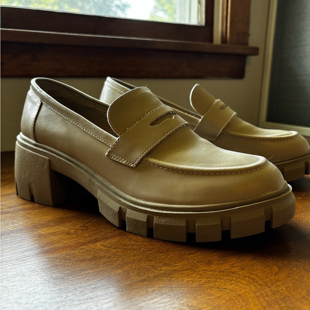 Tan loafers